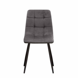 Minster Chair - Tufted Fabric/metal - L52 X W44 X H86 Cm - Grey/black - thumbnail 4