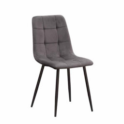Minster Chair - Tufted Fabric/metal - L52 X W44 X H86 Cm - Grey/black - thumbnail 1
