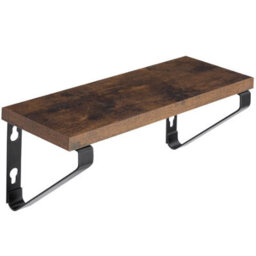 Tectake Wall Shelves - Set Of 3, Decorative Metal Brackets, High Load-Capacity, 3 Widths Included  - Industrial Wood Dark, Rustic - thumbnail 6
