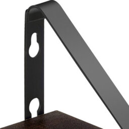 Tectake Wall Shelves - Set Of 3, Decorative Metal Brackets, High Load-Capacity, 3 Widths Included  - Industrial Wood Dark, Rustic - thumbnail 9