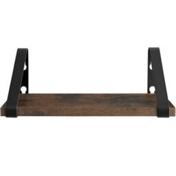 Tectake Wall Shelves - Set Of 3, Decorative Metal Brackets, High Load-Capacity, 3 Widths Included  - Industrial Wood Dark, Rustic - thumbnail 8