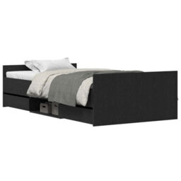 Walplus Bed Frame With Headboard Black Oak 90 X 200 Cm Engineered Wood - thumbnail 3