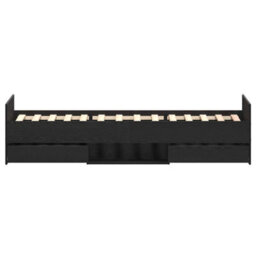 Walplus Bed Frame With Headboard Black Oak 90 X 200 Cm Engineered Wood - thumbnail 8