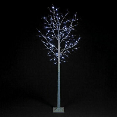 Snowtime Outdoor Or Indoor Birch Tree With Ice White Leds - 2.4M - 136 Led's - image 1