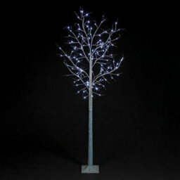 Snowtime Outdoor Or Indoor Birch Tree With Ice White Leds - 2.4M - 136 Led's - thumbnail 1