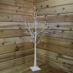 Snowtime Outdoor Or Indoor Birch Tree With Ice White Leds - 2.4M - 136 Led's - thumbnail 2