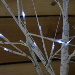 Snowtime Outdoor Or Indoor Birch Tree With Ice White Leds - 2.4M - 136 Led's - thumbnail 5