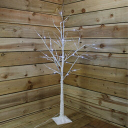Snowtime Outdoor Or Indoor Birch Tree With Ice White Leds - 2.4M - 136 Led's - thumbnail 9