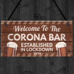 Red Ocean Novelty Corona Bar Sign Funny Quirky Hanging Sign For Home Bar Gifts For Him Man Cave Gifts - thumbnail 4