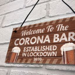 Red Ocean Novelty Corona Bar Sign Funny Quirky Hanging Sign For Home Bar Gifts For Him Man Cave Gifts - thumbnail 7