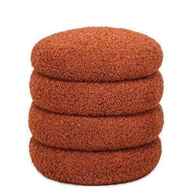 Nordlys Terracotta Pouf With Storage Vintage Style Living Room - image 1