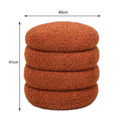Nordlys Terracotta Pouf With Storage Vintage Style Living Room - thumbnail 6