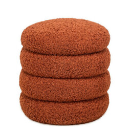Nordlys Terracotta Pouf With Storage Vintage Style Living Room