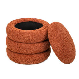 Nordlys Terracotta Pouf With Storage Vintage Style Living Room - thumbnail 4