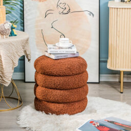Nordlys Terracotta Pouf With Storage Vintage Style Living Room - thumbnail 7