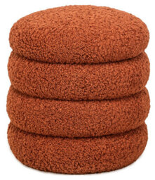Nordlys Terracotta Pouf With Storage Vintage Style Living Room - thumbnail 2