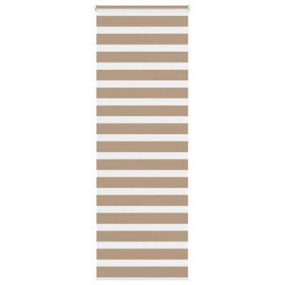 Berkfield Zebra Blind Sand Brown 70X200 Cm Fabric Width 65.9 Cm Polyester - image 1