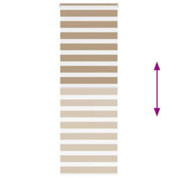 Berkfield Zebra Blind Sand Brown 70X200 Cm Fabric Width 65.9 Cm Polyester - thumbnail 5