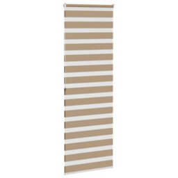 Berkfield Zebra Blind Sand Brown 70X200 Cm Fabric Width 65.9 Cm Polyester - thumbnail 4