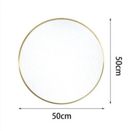 Large Round Wall Mirror 50X50Cm Bathroom Bedroom Makeup And Dressing Mirror - thumbnail 2