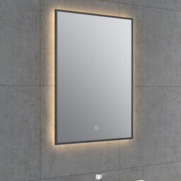 Plum&clay Rio Black Framed Backlit Led Bathroom Mirror With Dual Light (W)45Cm (H)72Cm - thumbnail 2