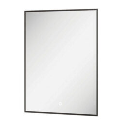 Plum&clay Rio Black Framed Backlit Led Bathroom Mirror With Dual Light (W)45Cm (H)72Cm