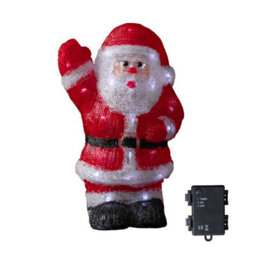 Samuel Alexander 44Cm Battery Operated Light Up Acrylic Christmas Santa Decoration With Leds - thumbnail 8