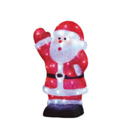 Samuel Alexander 44Cm Battery Operated Light Up Acrylic Christmas Santa Decoration With Leds - thumbnail 4