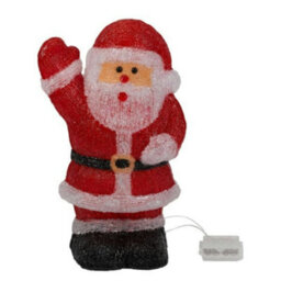 Samuel Alexander 44Cm Battery Operated Light Up Acrylic Christmas Santa Decoration With Leds - thumbnail 2