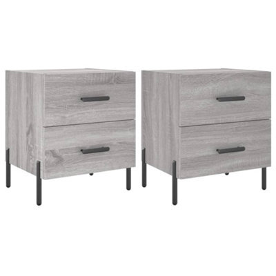 Berkfield Modern Bedside Cabinets 2 Pcs Grey Sonoma 40X35X47.5 Cm Engineered Wood - image 1