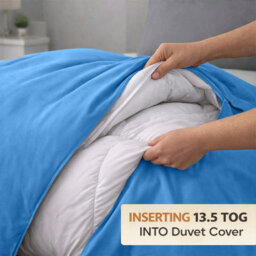 Ameha Duvet 13.5 Tog With Light Blue Duvet Cover & Matching Pillowcases, Breathable, Bedding Set, Double 200X200Cm - thumbnail 3