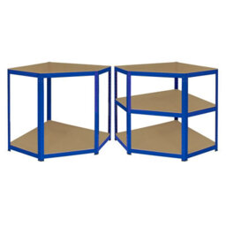 MonsterShop T-Rax Corner Racking Unit & Pack Of 2 Garage Shelving Unit Extra Wide - 5 Tier Heavy Duty Rack For Storage Utility Shelves - thumbnail 7