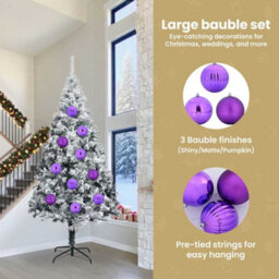 Vidaxl Christmas Bauble Set Xxl 4 Pcs Lilac Plastic - thumbnail 7