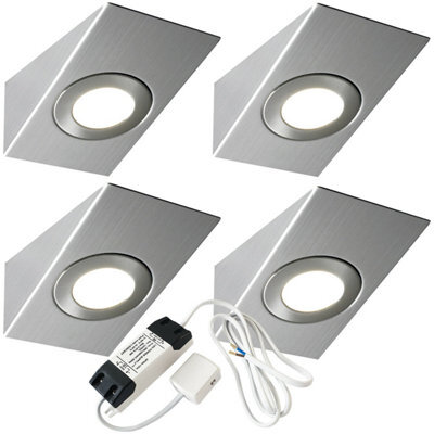 Brushed Nickel Under Cabinet Kitchen Lighting Kit - Natural White Led - image 1