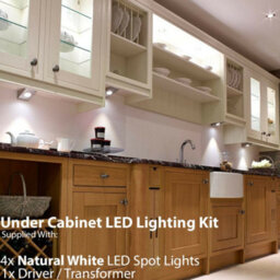 Brushed Nickel Under Cabinet Kitchen Lighting Kit - Natural White Led - thumbnail 2