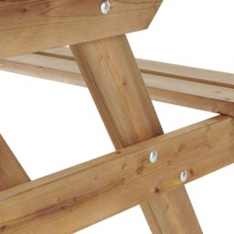 GoodHome Agad Wooden 6 Seater Picnic Bench - thumbnail 3