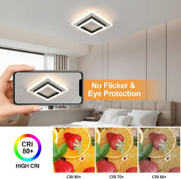 Pheashine Modern Square Led Ceiling Light 30W 4500K Acrylic - thumbnail 3