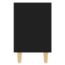 Berkfield Bed Cabinet With Solid Wood Legs Black 40X30X50 Cm - thumbnail 5