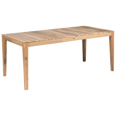 Beliani Garden Dining Table Chioggia 90 Cm 180 Cm Certified Acacia Wood Light Brown - image 1