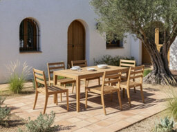 Beliani Garden Dining Table Chioggia 90 Cm 180 Cm Certified Acacia Wood Light Brown - thumbnail 2