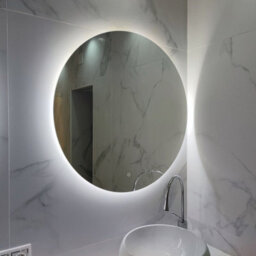 Fino Stone Alcala Heated Anti-Fog 80Cm Round Led Bathroom Mirror - thumbnail 5