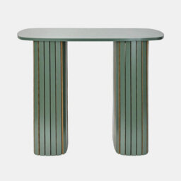 Ohs Madison Console Table Ribbed Engineered Wood Entryway Display Desk - Woodland Green