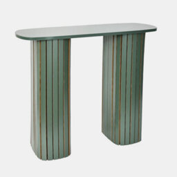 Ohs Madison Console Table Ribbed Engineered Wood Entryway Display Desk - Woodland Green - thumbnail 2