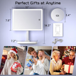 Fascinate Large Lighted Makeup Vanity Mirror With 96 Led Lights,white - thumbnail 6