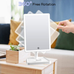 Fascinate Large Lighted Makeup Vanity Mirror With 96 Led Lights,white - thumbnail 8