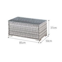 OSeasons Acorn Rattan 6 Seat Corner Sofa Set In Dove Grey - thumbnail 5