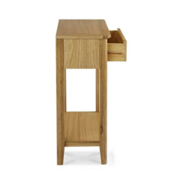 Alba Oak Telephone Table With Drawer - By Roseland Furniture - thumbnail 4