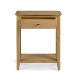 Alba Oak Telephone Table With Drawer - By Roseland Furniture - thumbnail 2
