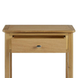 Alba Oak Telephone Table With Drawer - By Roseland Furniture - thumbnail 5