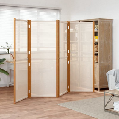 Vidaxl 4-Panel Room Divider Cream White 280X180 Cm Room Dividers - image 1